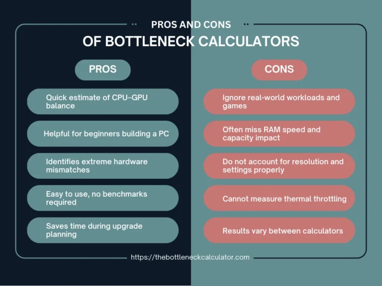 pros vs cons of bottleneck calculator