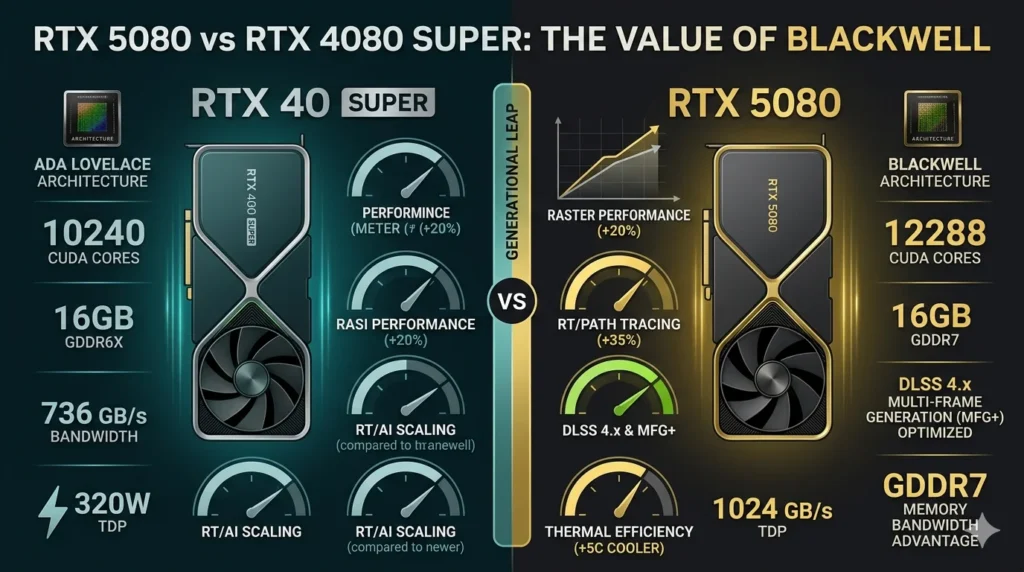 rtx 5080 vs rtx 4080 super